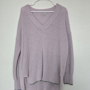 Cozy Lavender V-Neck Sweater